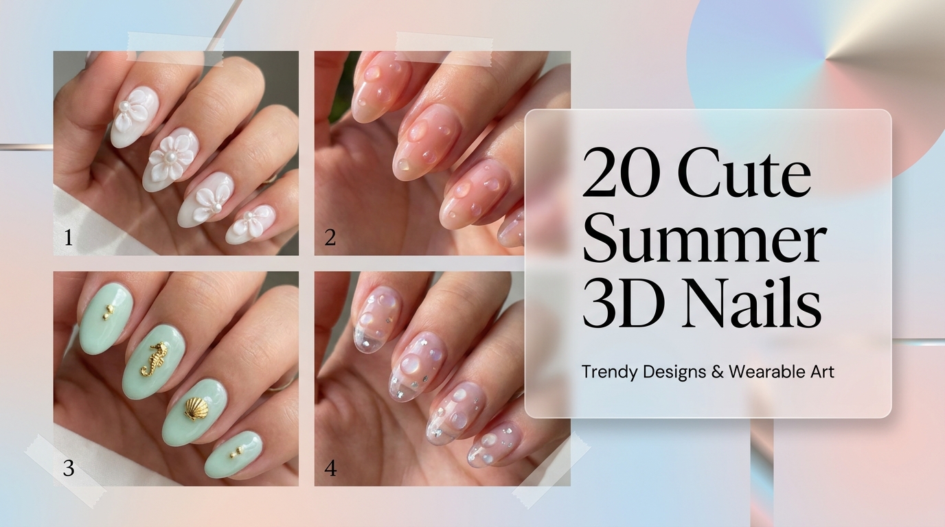 π 20 Cute Summer Nails 3d Tricks That Actually Wear Well