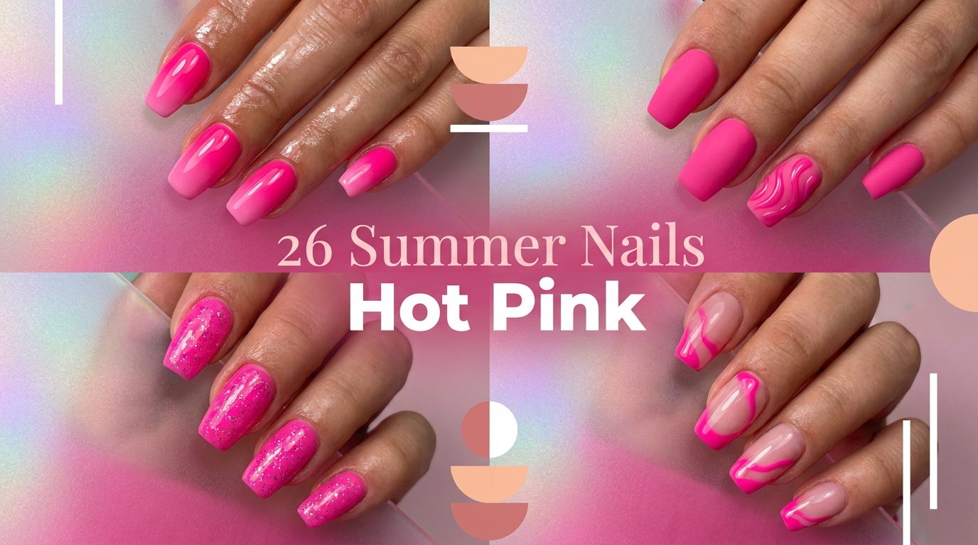 💖 26 Summer Nails Hot Pink Looks That Slay Every Pool Party