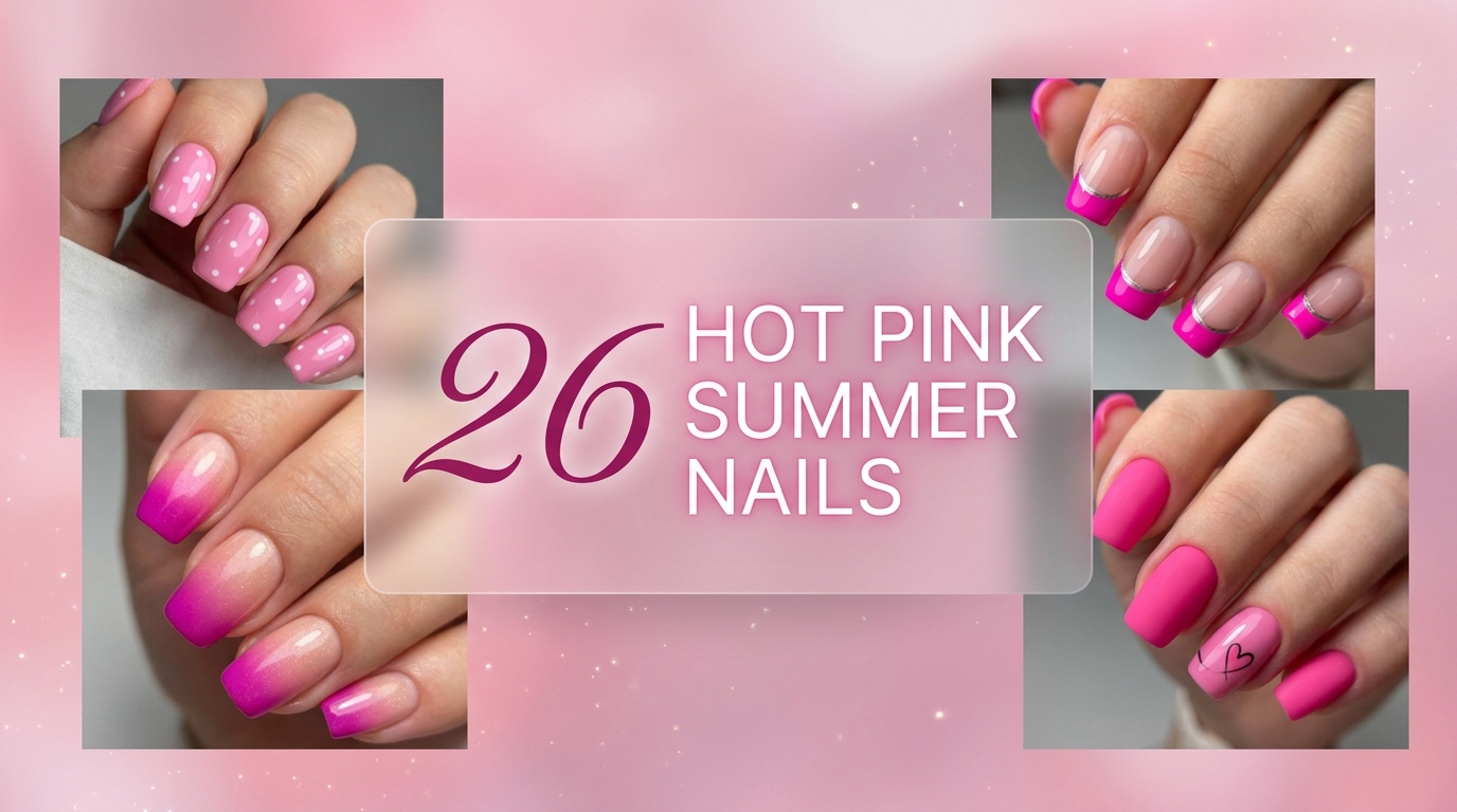💖 26 Pretty Summer Nails Hot Pink Looks That Pop