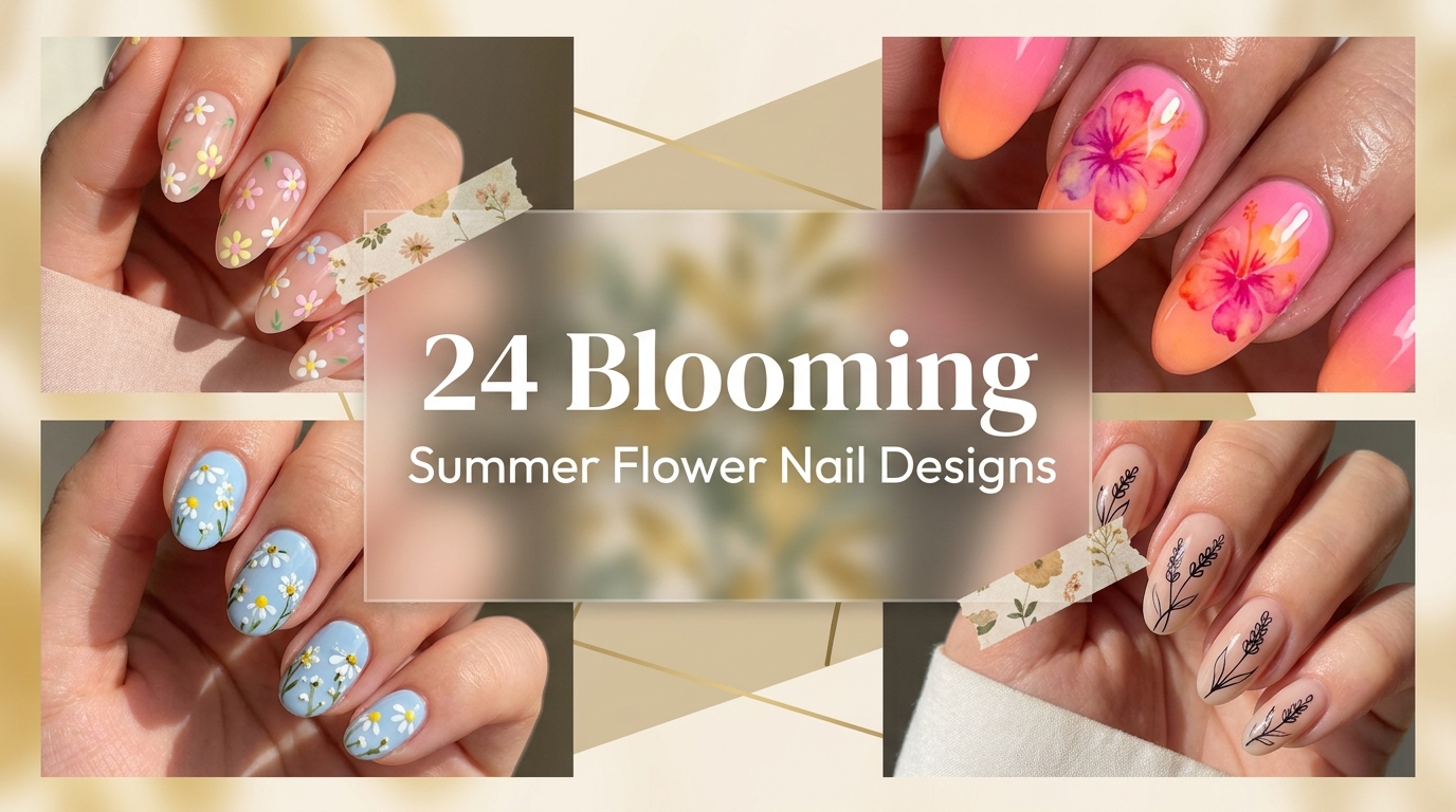 πΊ 24 Blooming Summer Flower Nail Designs That Pop