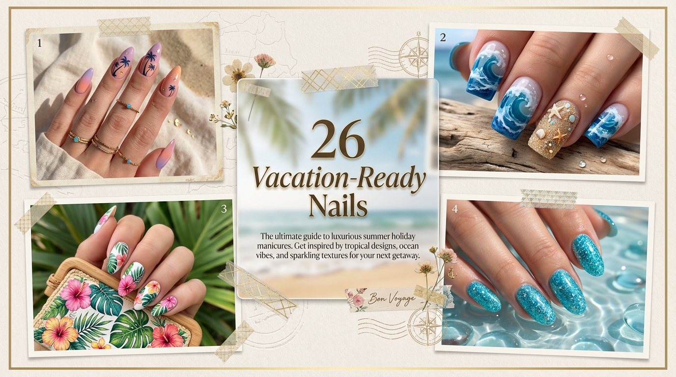 βοΈ 26 Vacation-Ready Nails for Your Summer Holiday Feed