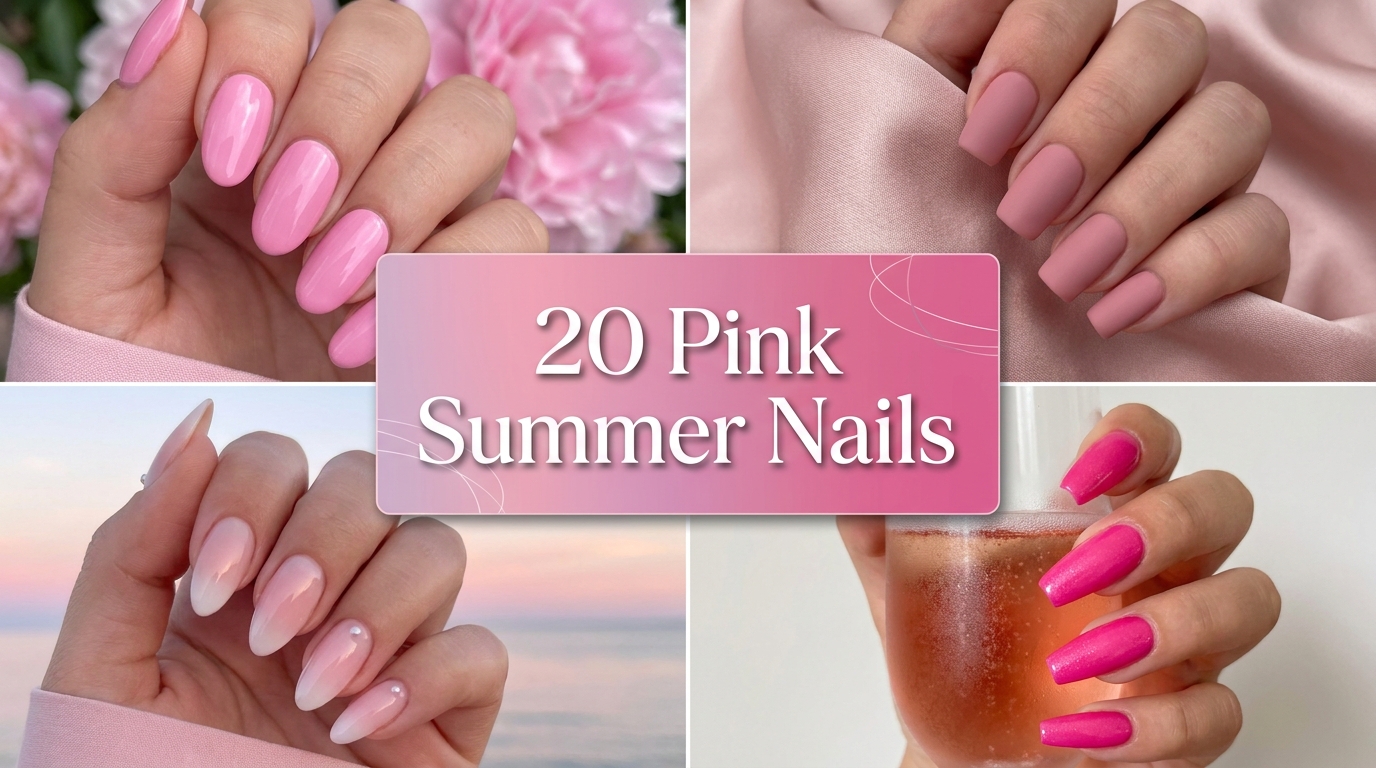 π 20 Pink Summer Nails That Flatter Every Skin Tone