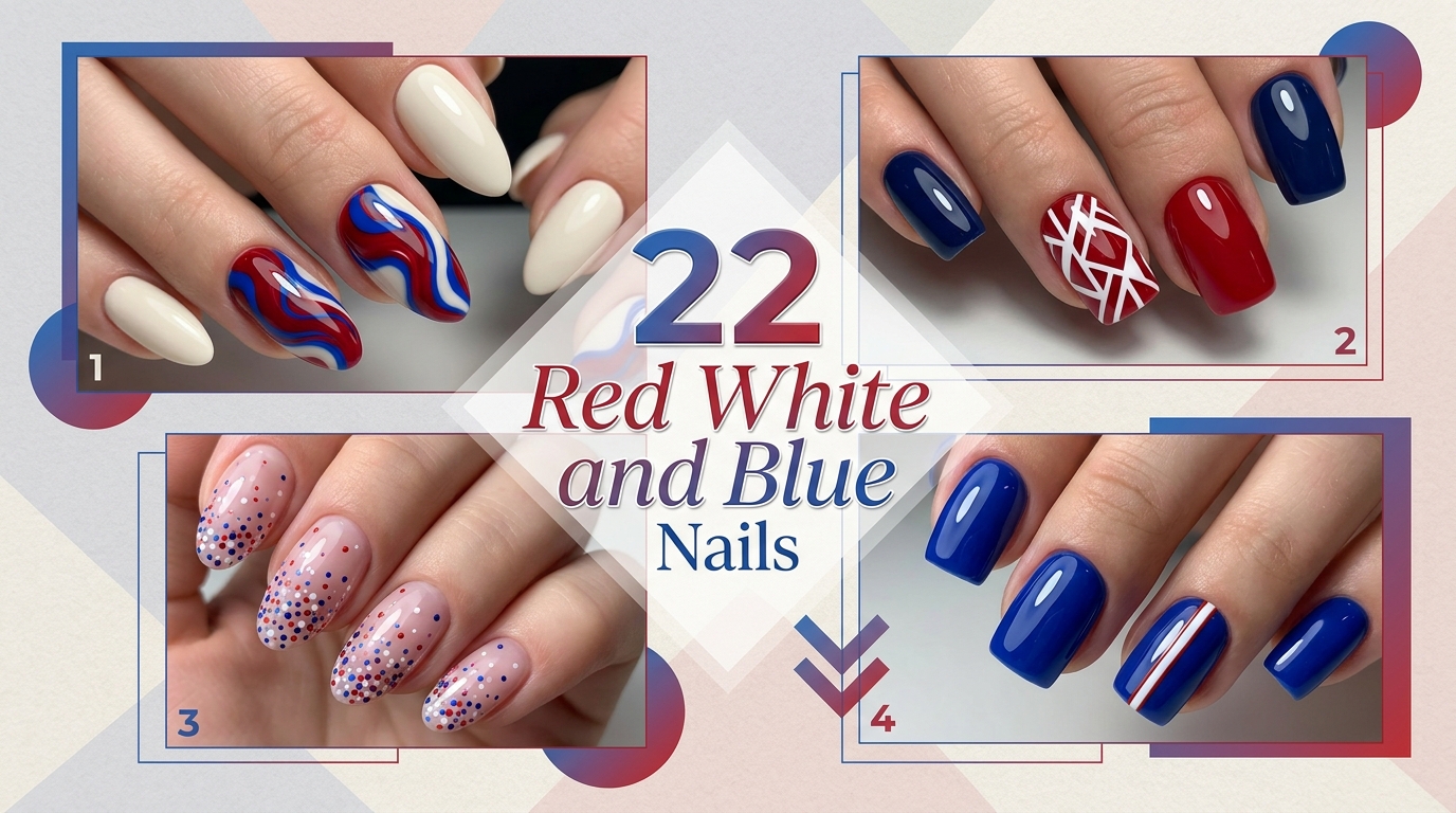 π΄ 22 Red White and Blue Nails That Look Surprisingly Chic
