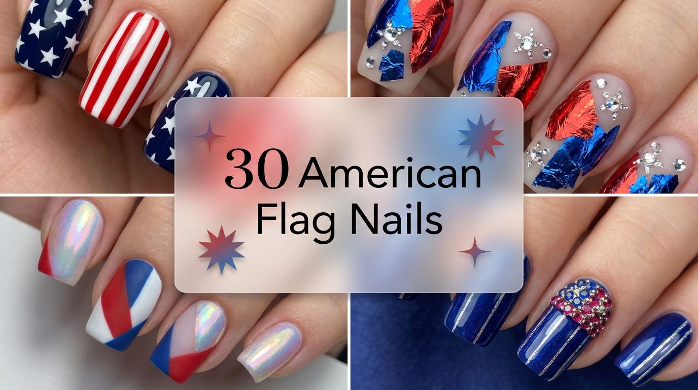 πΊπΈ 30 Viral American Flag Nails That Steal the Spotlight
