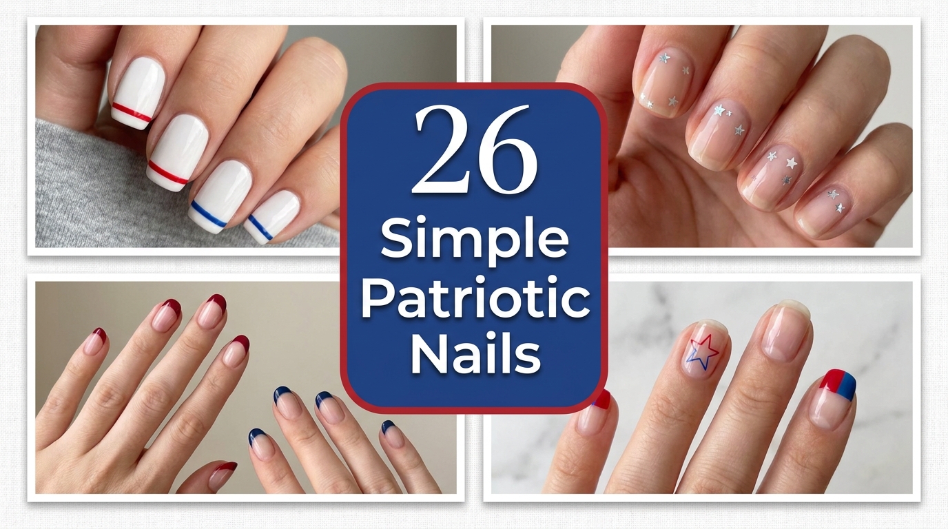 πΉ 26 Minimal Patriotic Nails Simple Enough for Every Day