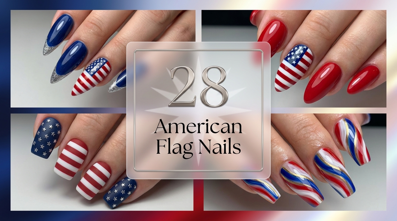 πΊπΈ 28 Showy american flag nails to Make Your Mani Pop