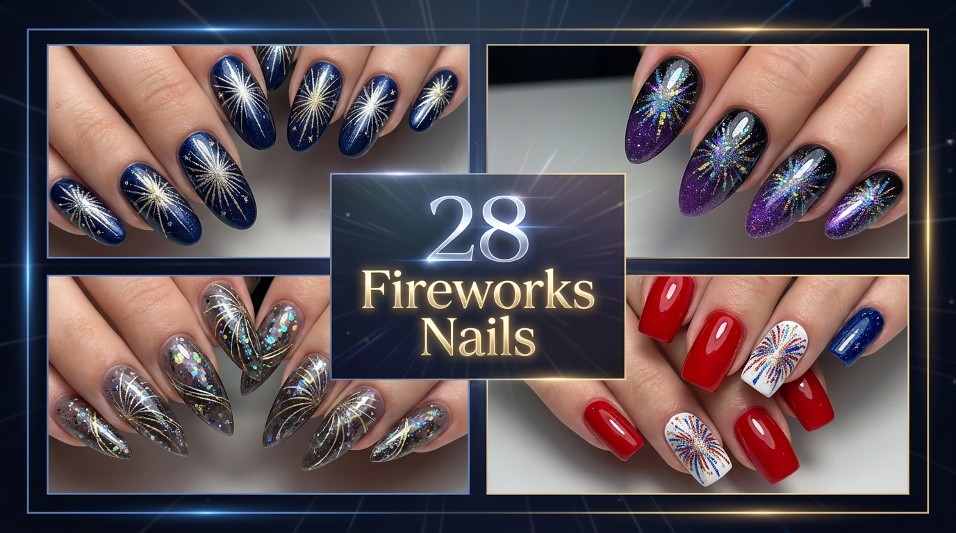 β¨ 28 Dazzling fireworks nails Designs That Light Up Your Feed
