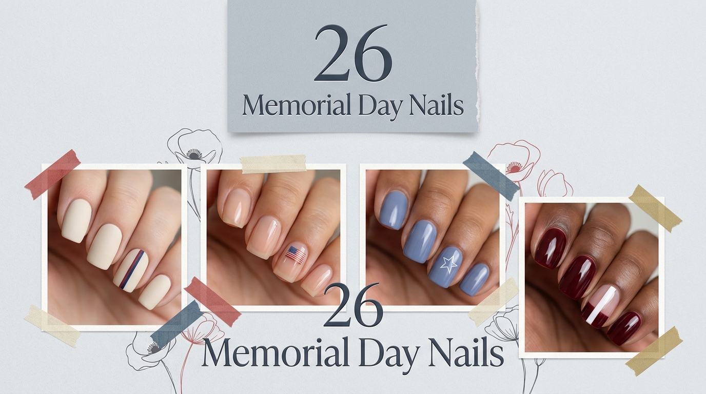 πΊπΈ 26 Elegant memorial day nails Looks with Subtle Patriotism