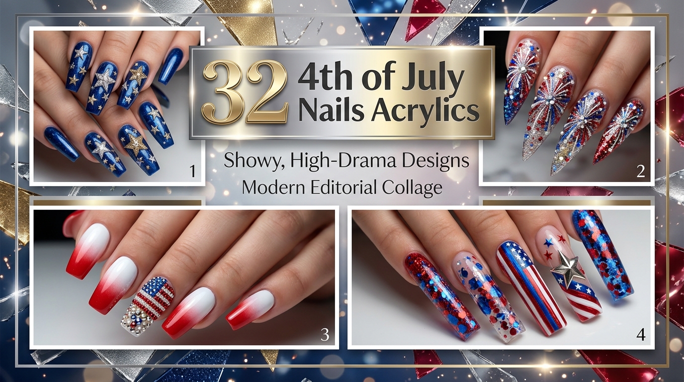 π
32 Showy 4th of july nail designs acrylics That Demand Attention