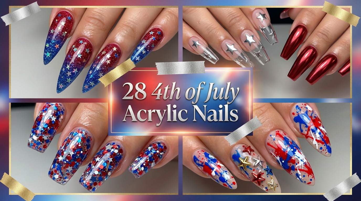 β¨ 28 Show-Stopping 4th of July Nail Designs Acrylics Fans Obsess Over