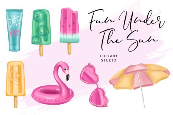 Beach Vacation Clipart Set