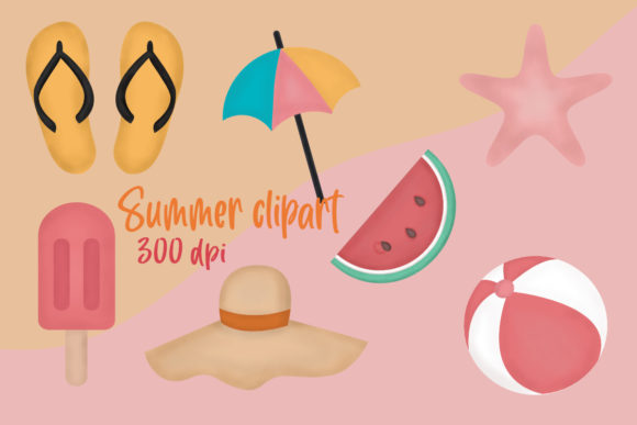 Vibrant Summer Beach Graphics Set