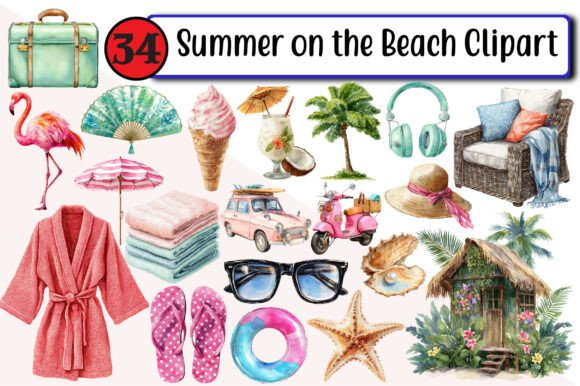 Beach Clipart Collection