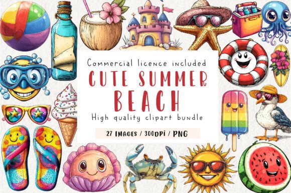 Summer Beach Clipart Collection
