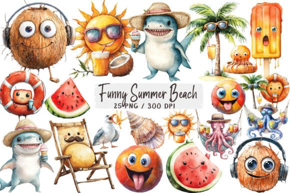 Creative Summer Beach Clipart Collection