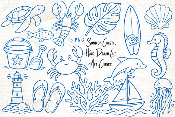 Minimalist Coastal Line Art Collection