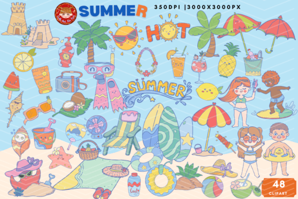 Beach Fun Clipart Collection