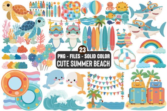 Charming Summer Beach Clipart Collection