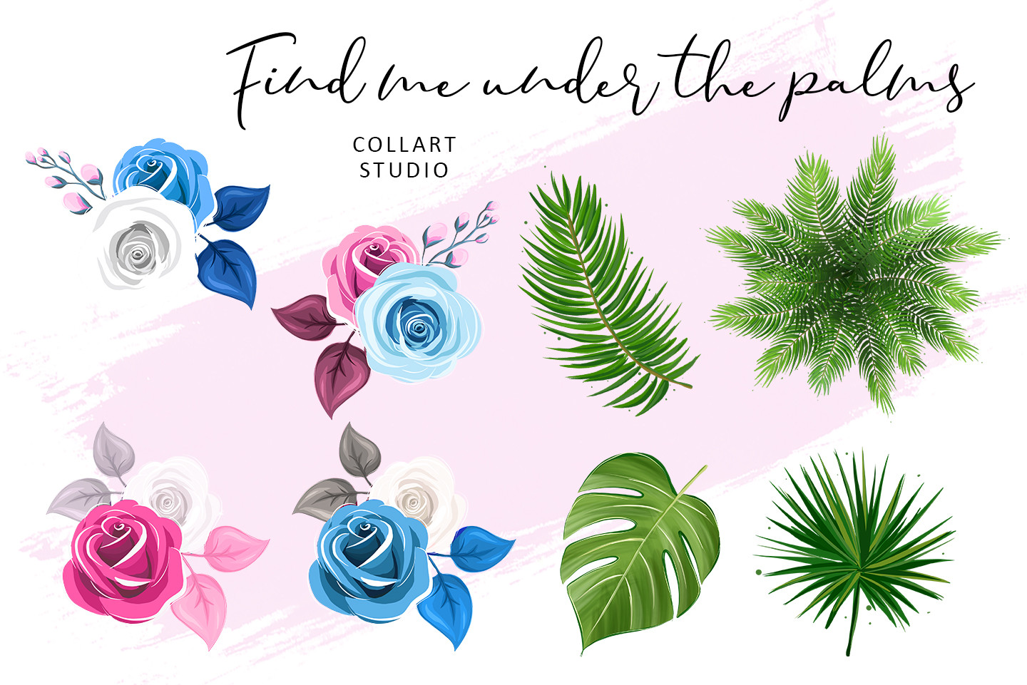 Hand Drawn Summer Beach Clipart Set