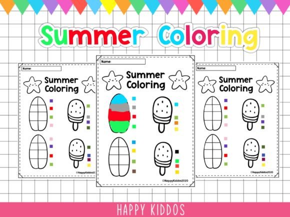 Summer Coloring Worksheets