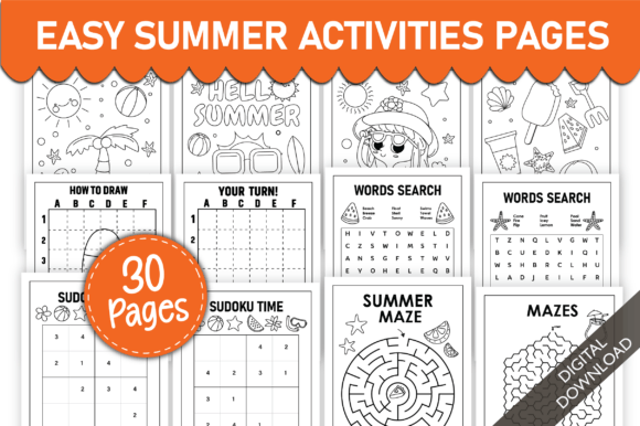 Easy Summer Activity Worksheets