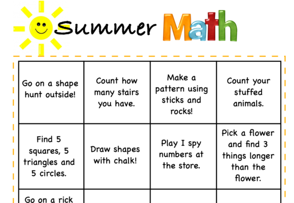 Summer Math Activity Pack