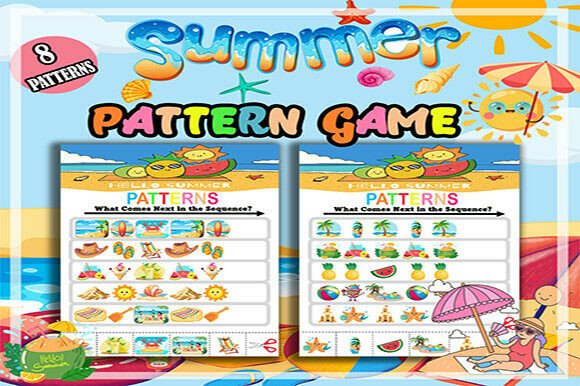 Summer Beach Pattern Completion Cards