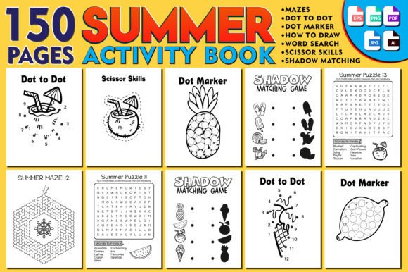 Summer Activity Workbook Interior Pages