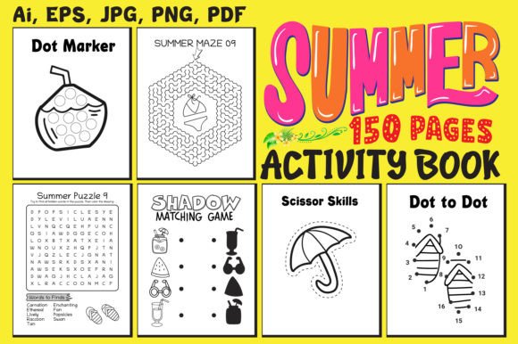 Summer Activity Book Interior Pages Bundle