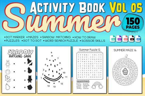 Summer Activity Workbook: Mazes, Puzzles, Drawing & Skills