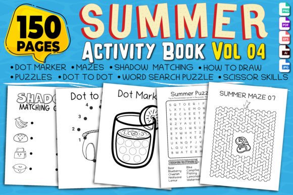 Summer Activity Workbook: 150 Pages of Puzzles and Skills