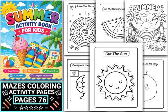 Summer Activity Coloring Book