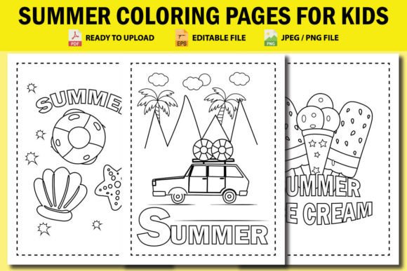 Summer Coloring Pages Bundle
