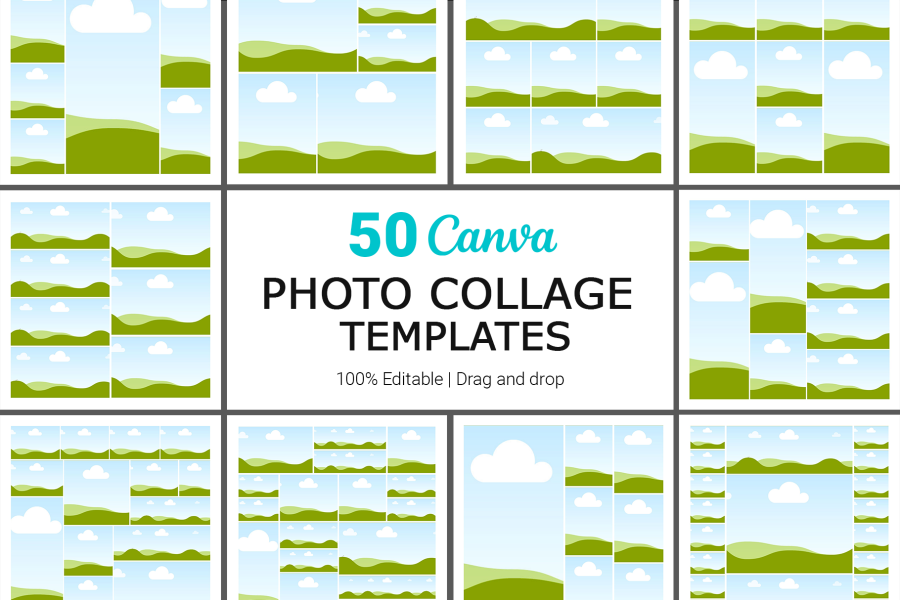 Customizable Canva Photo Collage Templates