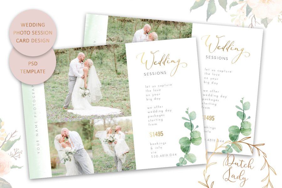 Customizable Wedding Photo Card