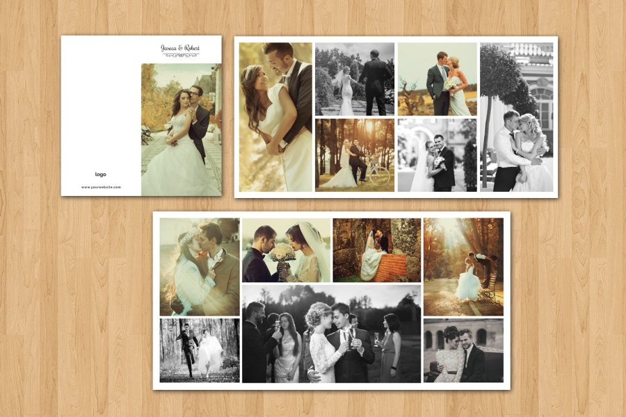 Elegant Wedding Accordion Album Template