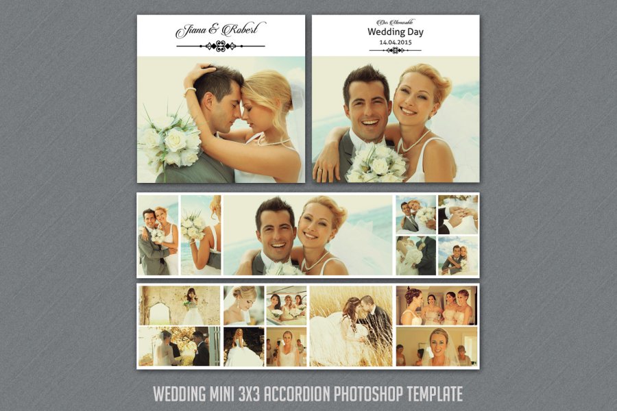 3x3 Wedding Accordion Album