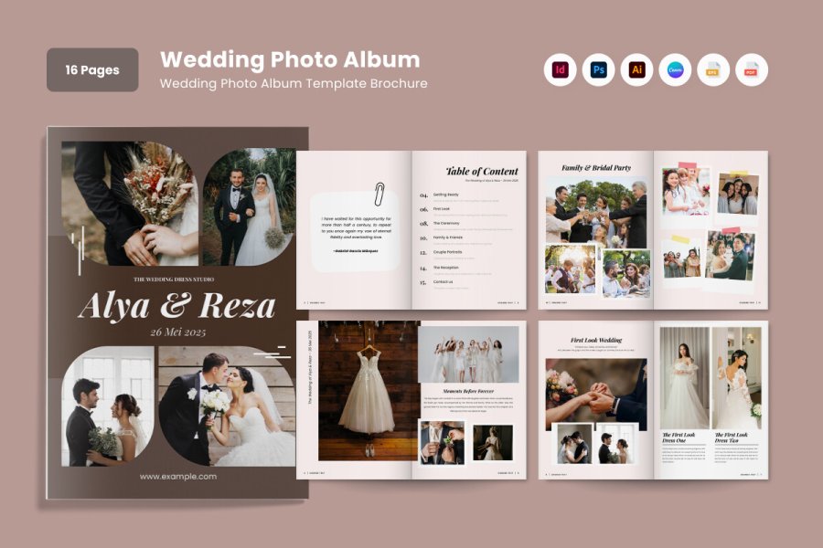 Elegant Minimalist Wedding Photobook