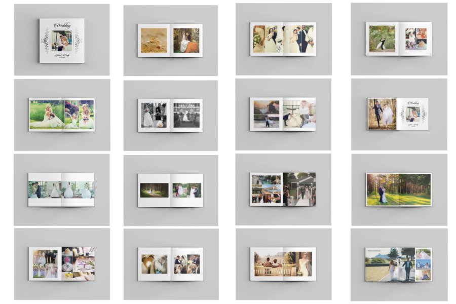 Elegant 12x12 Wedding Photo Album Template