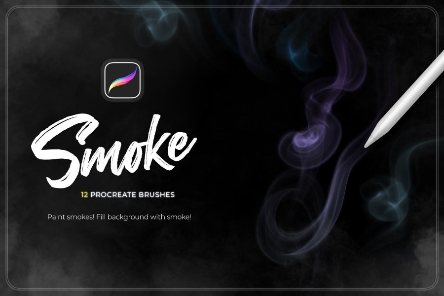 Realistic Smoke Brushes for Procreate
