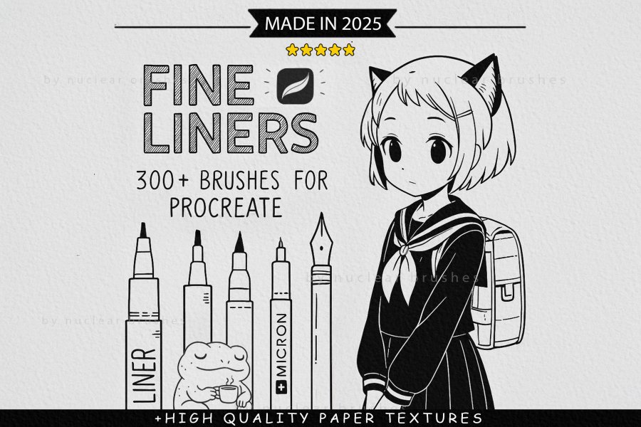 Fine Line Brush Collection for Procreate