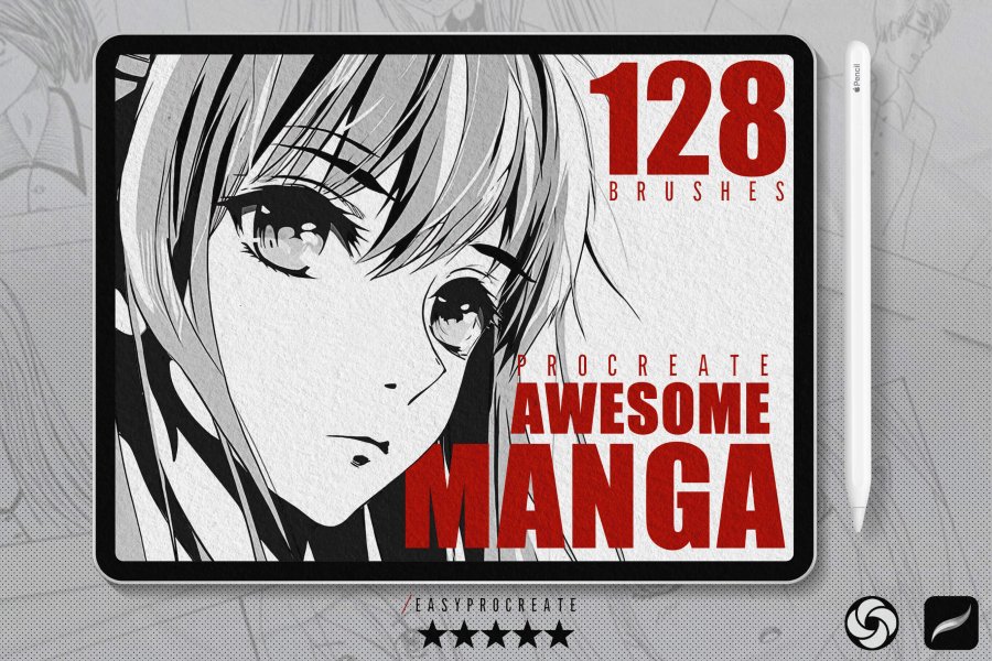 Awesome Procreate Manga Brush Collection