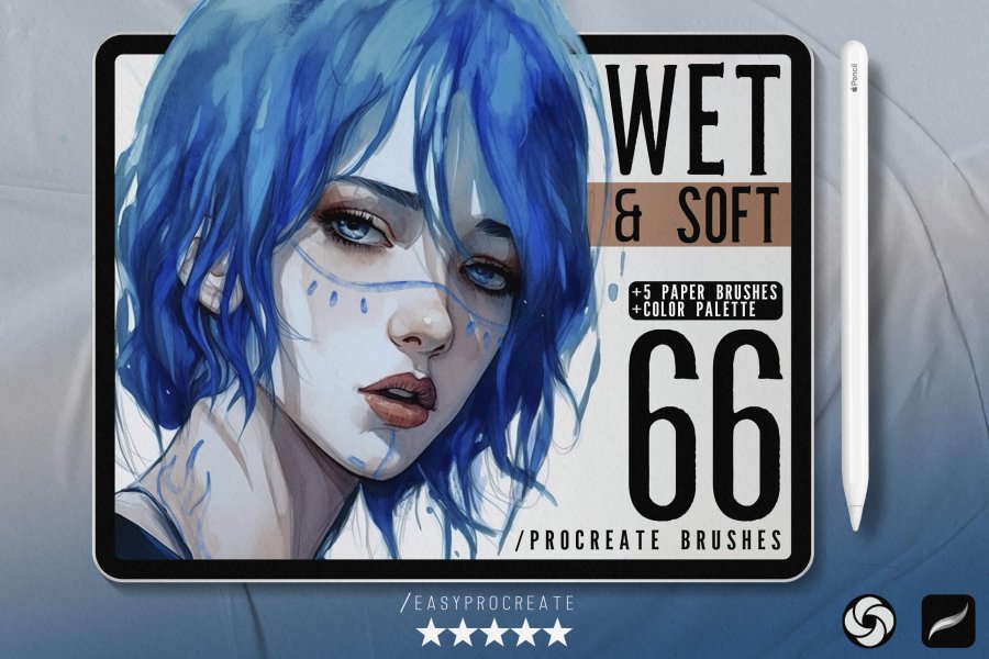 Wet & Soft Procreate Brush Collection
