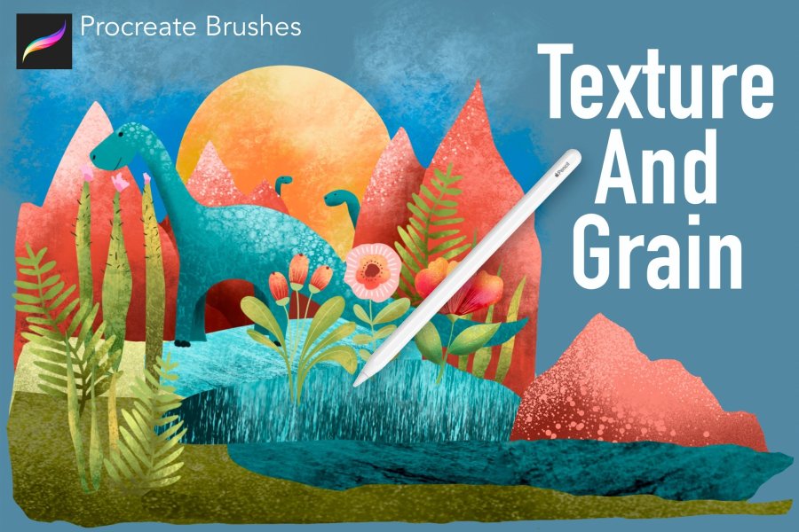 Texture & Grain Brush Set for Procreate