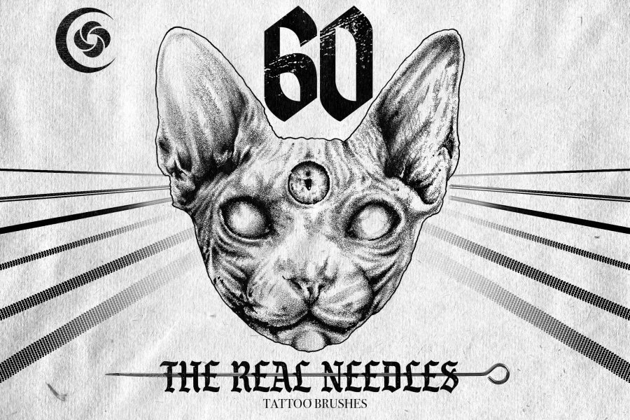 Real Needles Tattoo Brushes for Procreate