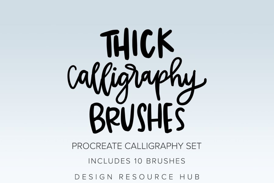 Thick Calligraphy Brush Set for Procreate