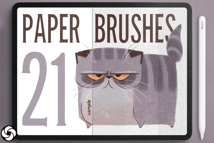 Seamless Paper Texture Brushes for Procreate