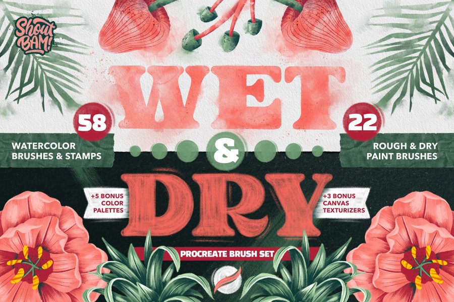 Wet & Dry Mixed Media Brush Set for Procreate