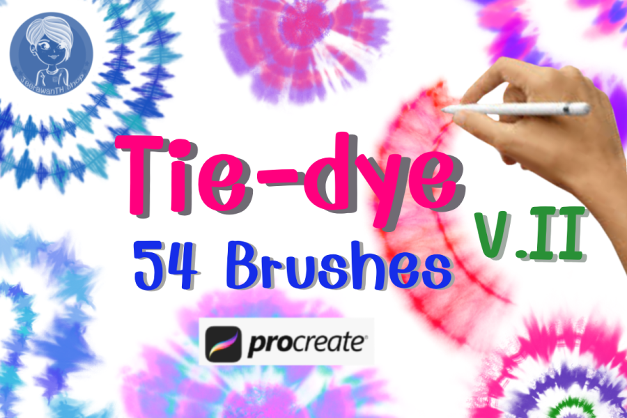 Tie-Dye Fabric Brushes for Procreate