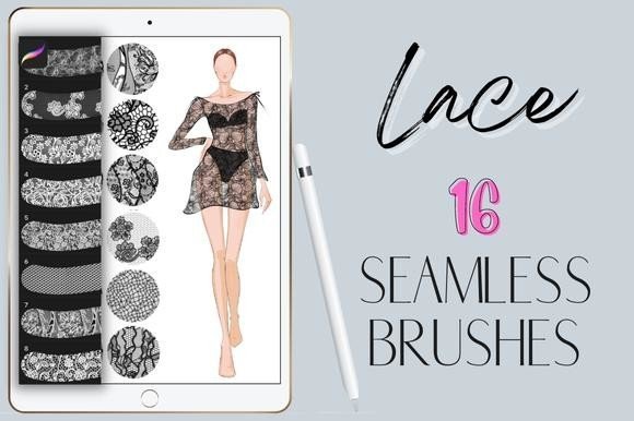 Seamless Lace Pattern Brushes for Procreate